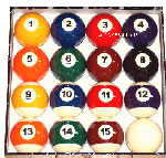 Satz Billardkugeln, Poolbälle